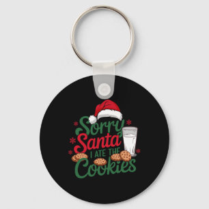 Porte-clés Désolé Père Noël j'ai mangé les cookies sale mange