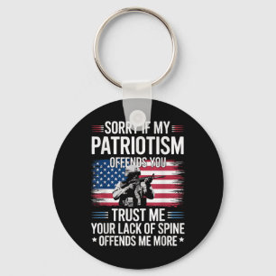 Porte-clés Désolé si mon patriotisme vous offense Fl patrioti