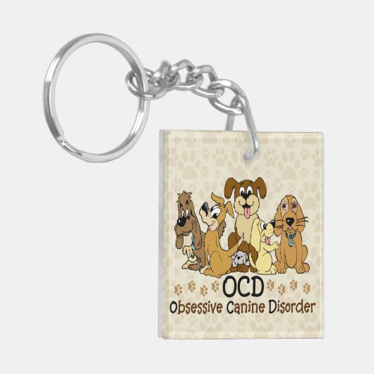 Porte-clés Désordre canin obsédant d'OCD (Devant gauche)
