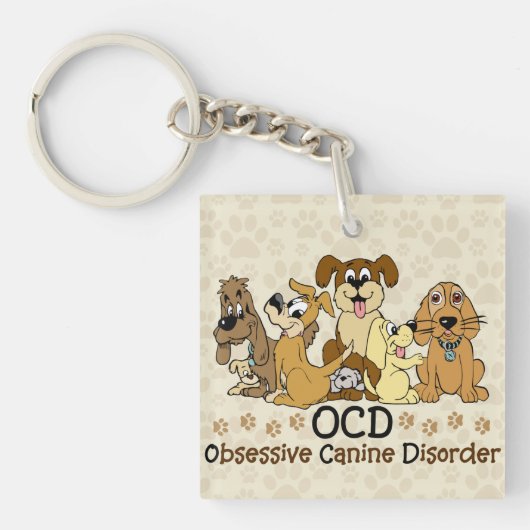 Porte-clés Désordre canin obsédant d'OCD (Devant)