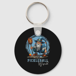 Porte-clés Dessein de sorcier de pickleball humouristique art