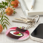 Porte-clés Dessert blanc de mousse de chocolat (Devant droit)