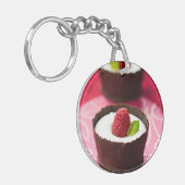 Porte-clés Dessert blanc de mousse de chocolat (Devant gauche)