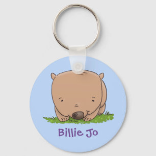 Porte-clés dessin adorable de bébé wombat