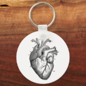Porte-clés Dessin anatomique vintage Coeur humain (Recto)