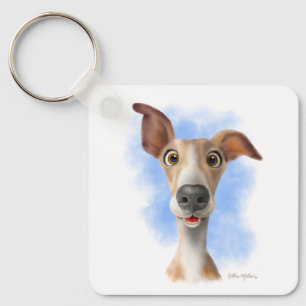 Porte-clés Dessin animé adorable Whippet