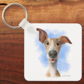 Porte-clés Dessin animé adorable Whippet  (Recto)
