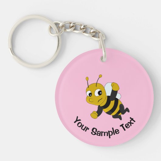 Porte-clés Dessin animé d'abeille (Devant)