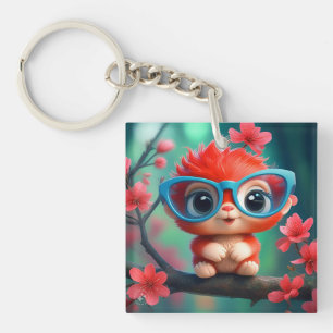 Porte-clés Dessin animé d'animal de fantaisie mignon avec des
