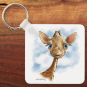 Porte-clés Dessin animé de bébé girafe mignon (Recto)