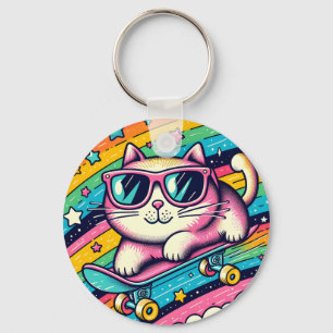 Porte-clés Dessin animé de chat Meaw