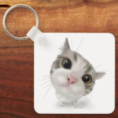 Porte-clés Dessin animé de chaton tabby mignon (Recto)