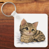Porte-clés Dessin animé de chaton tabby mignon (Recto)