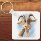 Porte-clés Dessin animé de chèvre amusant (Recto)