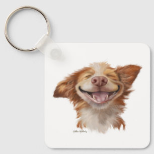 Porte-clés Dessin animé de chien au grand sourire