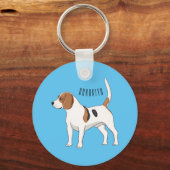 Porte-clés dessin animé de chien beagle (Recto)