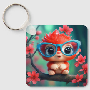 Porte-clés Dessin animé de créature fantastique mignonne avec