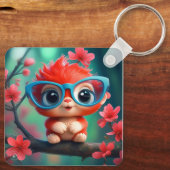 Porte-clés Dessin animé de créature fantastique mignonne avec (Verso)