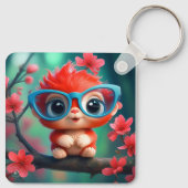Porte-clés Dessin animé de créature fantastique mignonne avec (Dos)