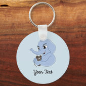 Porte-clés dessin animé de garçon éléphant mignon (Recto)