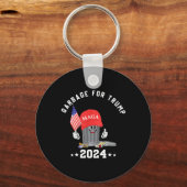 Porte-clés Dessin animé de la méga garge de Trump drôle Ameri (Recto)