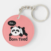 Porte-clés Dessin animé de Panda mignon endormi (Dos)