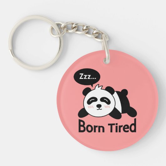 Porte-clés Dessin animé de Panda mignon endormi (Devant)