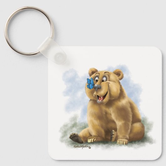 Porte-clés Dessin animé de papillon et d'ours (Recto)