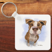 Porte-clés Dessin animé de Pit Bull mignon (Recto)
