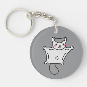 Porte-clés Dessin animé de sugar glider en glissade