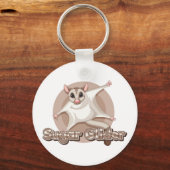 Porte-clés Dessin animé de sugar glider en vol (Verso)