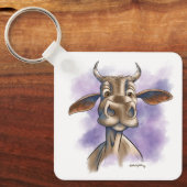 Porte-clés Dessin animé de vache Brahman (Recto)