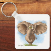 Porte-clés Dessin animé d'éléphant mignon (Recto)