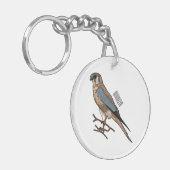 Porte-clés dessin animé d'oiseau-kestrel américain (Devant gauche)