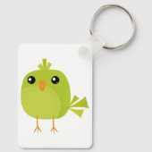 Porte-clés Dessin animé d'oiseau vert (Verso)