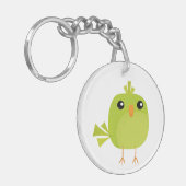 Porte-clés Dessin animé d'oiseau vert (Devant gauche)