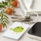 Porte-clés Dessin animé d'oiseau vert (Devant droit)