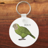 Porte-clés dessin animé d'oiseaux de Kakapo (Recto)