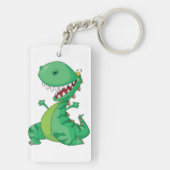 Porte-clés Dessin animé drôle de dinosaure T-Rex rugissant (Dos)