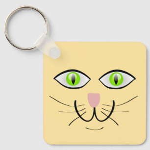 Porte-clés Dessin animé visage drôle de chat-29034