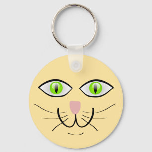 Porte-clés Dessin animé visage drôle de chat-29034