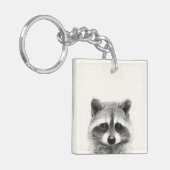 Porte-clés Dessin au crayon de Raccoon (Devant gauche)