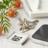 Porte-clés Dessin au crayon Raccoon (Côté)