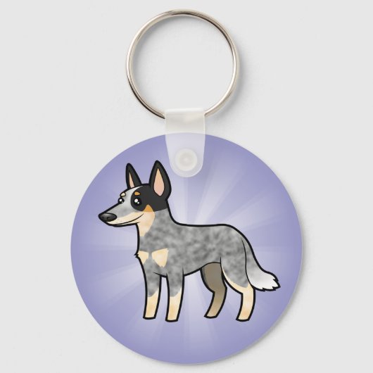 Porte-clés Dessin Australian Cattle Dog / Kelpie (Recto)