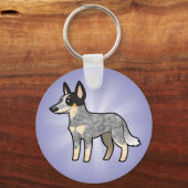 Porte-clés Dessin Australian Cattle Dog / Kelpie (Recto)