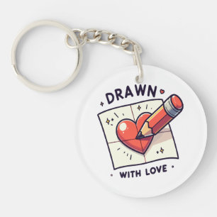 Porte-clés Dessin avec amour