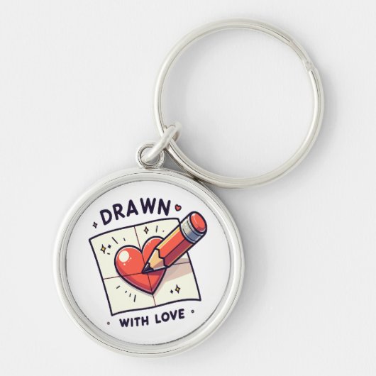 Porte-clés Dessin avec amour (Devant)