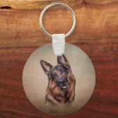 Porte-clés Dessin Chien berger allemand (Recto)