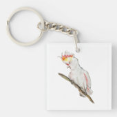 Porte-clés Dessin d'aquarelle d'un perroquet de cacatoès (Devant)