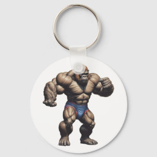 Porte-clés Dessin de bande dessinée Pop Art de gorille cultur